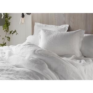 Coyuchi Relaxed Organic 100% Linen Duvet Cover King Size Alpine White NEW $598